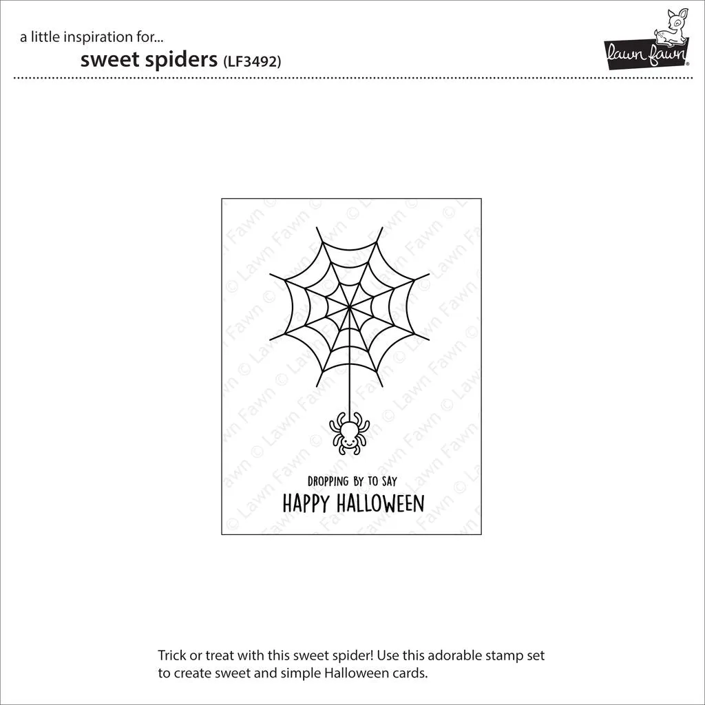 Lawn Fawn Sweet Spiders Clear Stamps Halloween