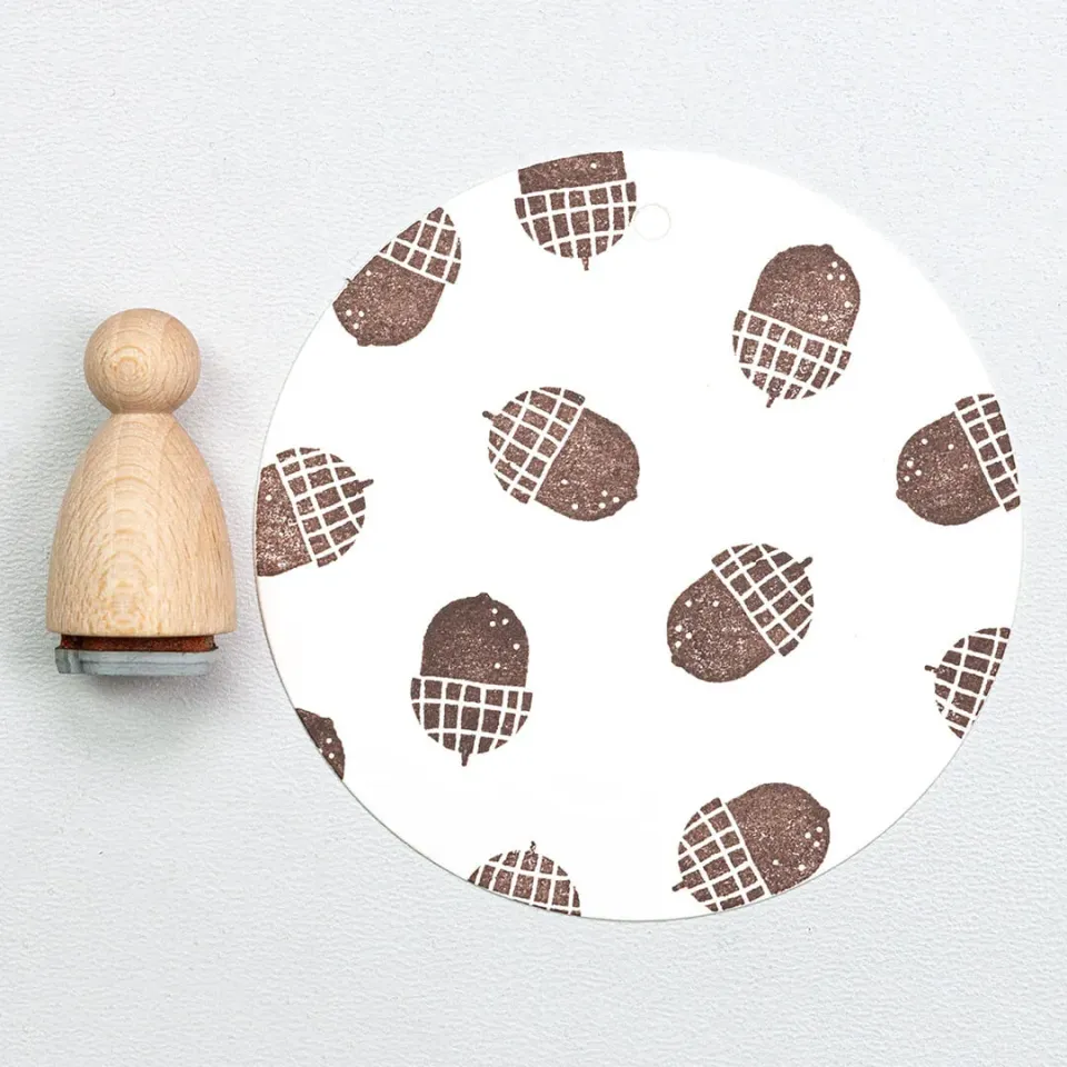 Perlenfischer Acorn Small Stempel 17x12 mm Buche