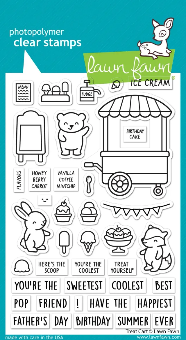 Lawn Fawn Treat Cart LF3408 Clear Stamps Eiswagen EN