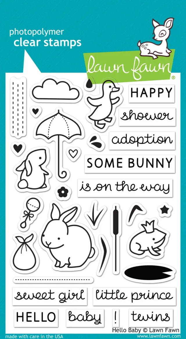 Lawn Fawn Hello Baby Clear Stamps 33-teilig Tiere
