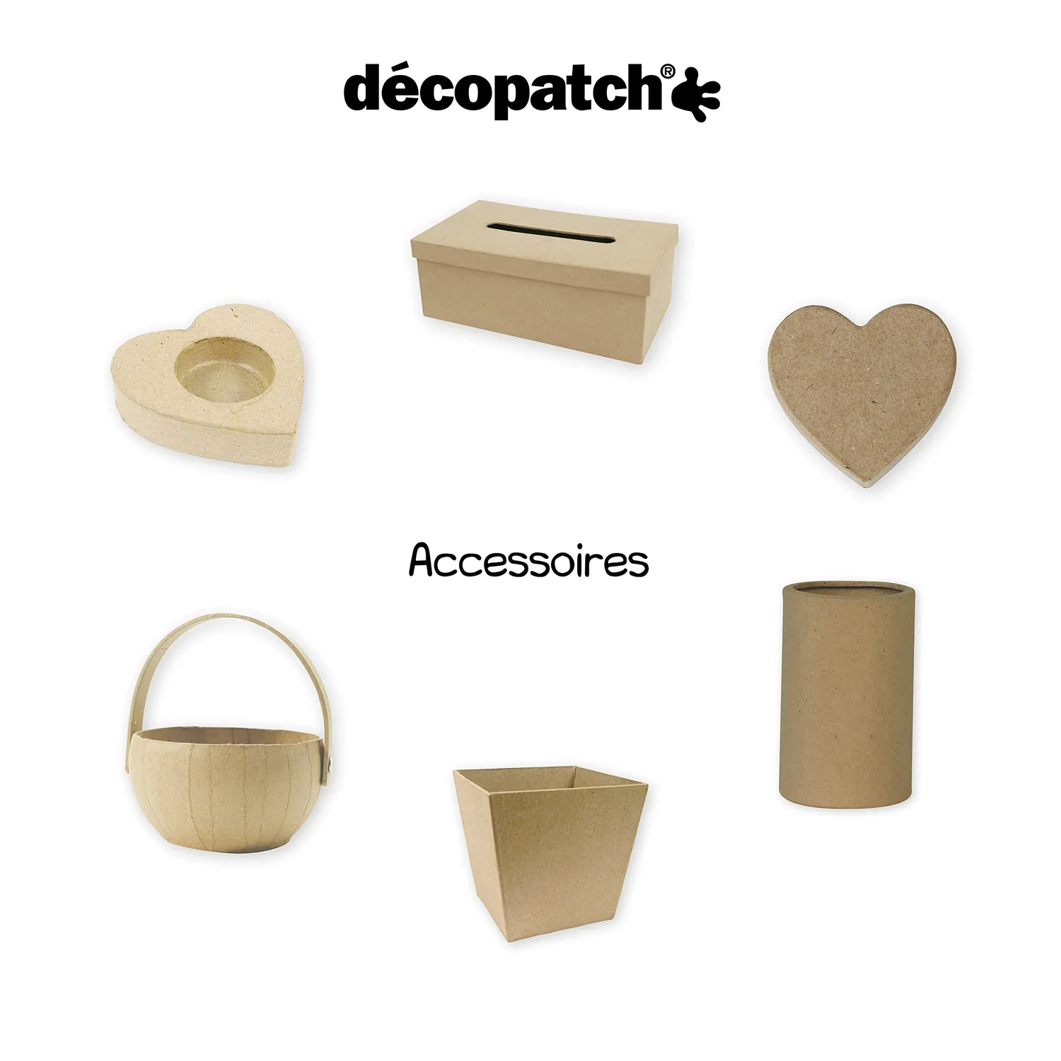 décopatch AC849C Stifteköcher rund 7x7x10 cm Pappmaché