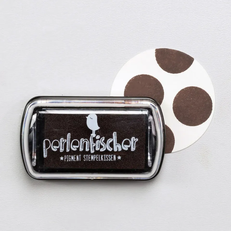 Perlenfischer Braun Mini Stempelkissen Pigment 4,5x2,5 cm
