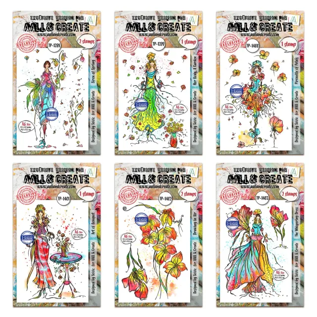 AALL and Create Whispers of Form Stempel Bundle 6x A6