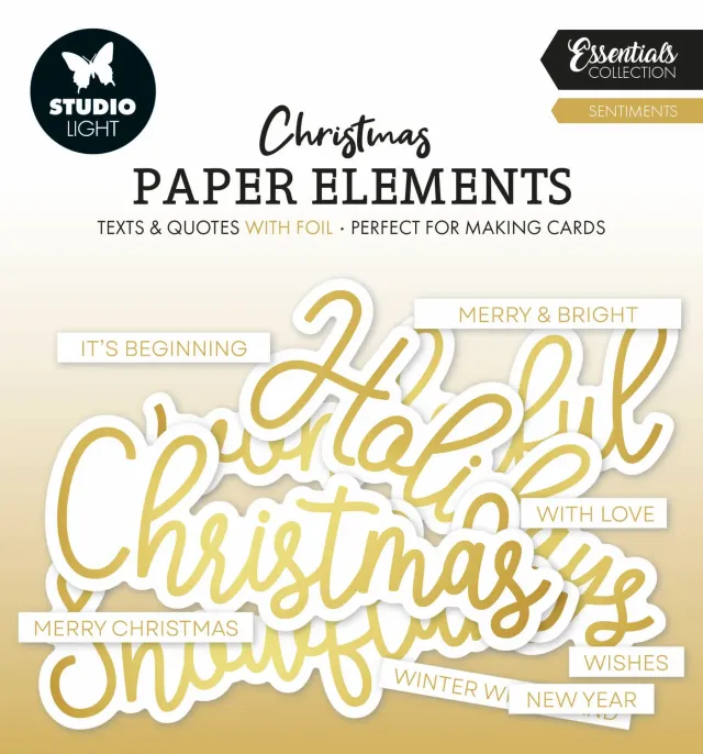 StudioLight Essentials Golden Sentiments Papierelemente Gold