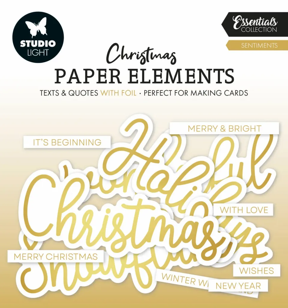 StudioLight Essentials Golden Sentiments Papierelemente Gold