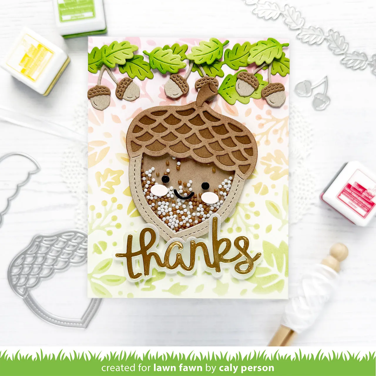 Lawn Fawn Scripty Thanks Outline Add-On Stanzschablone Danke