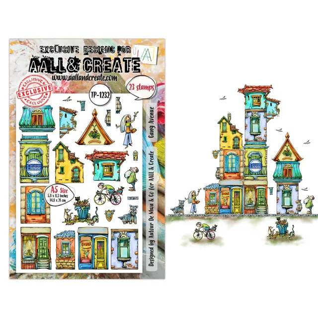 AALL and Create A5 TP-1232 Gang Avenue Stempelset 23 Stempel klar