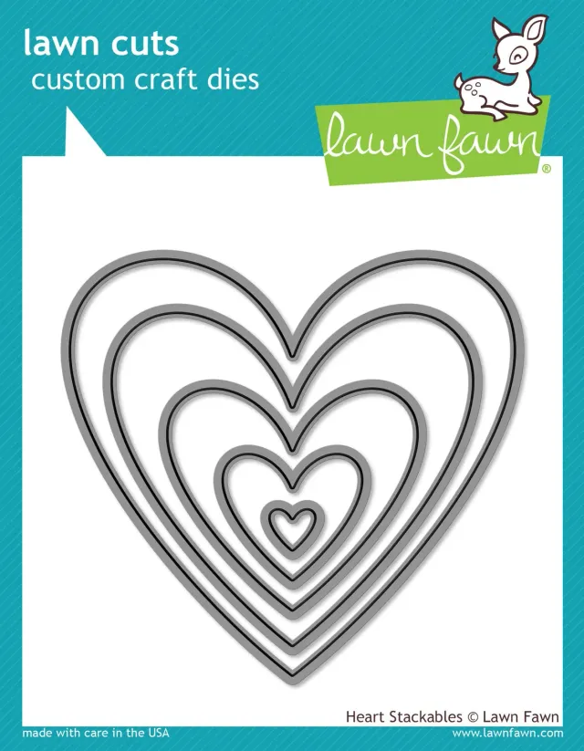 Lawn Fawn Heart Stackables Stanzschablonen 5 Herzen
