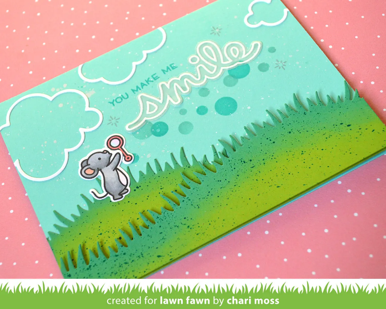 Lawn Fawn Bubbles Schablone 15x15cm Seifenblasen