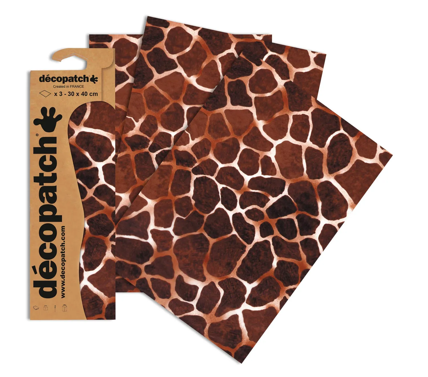 Décopatch 680 Décopatchpapier Schokotafel 3 Blätter