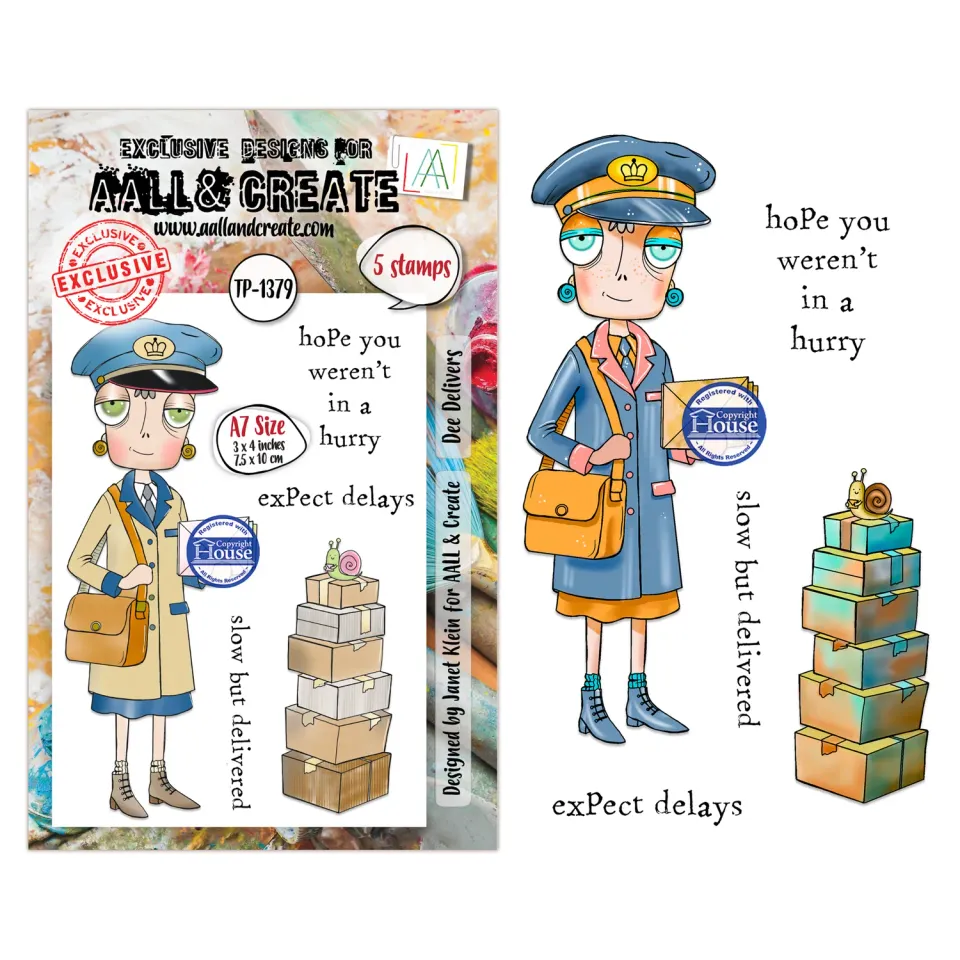 AALL and Create A7 TP-1379 Dee Delivers Stempelset 7 Stempel klar