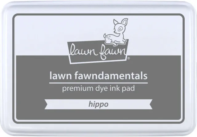 Lawn Fawn Hippo Stempelkissen Grau Mittel