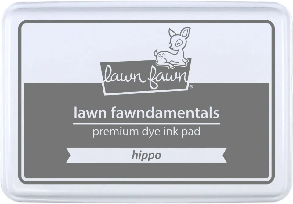 Lawn Fawn Hippo Stempelkissen Grau Mittel