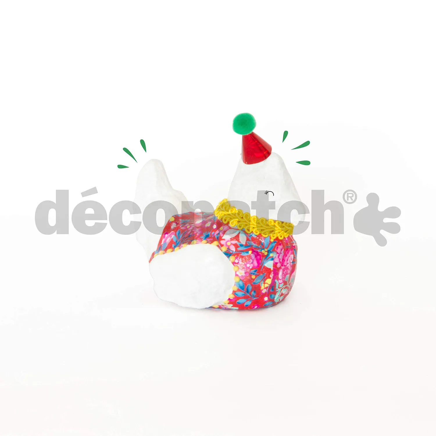 décopatch AP157O Henne XS Pappmaché-Figur 8 cm
