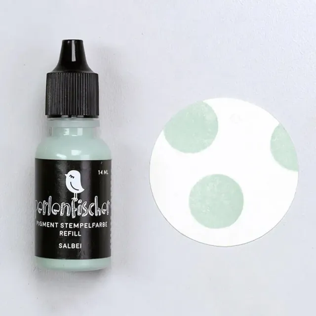 Perlenfischer Pigment Refill Stempelfarbe Salbei 14 ml