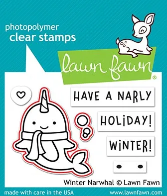 Lawn Fawn Winter Narwhal Stanzschablone Wal Weihnachten
