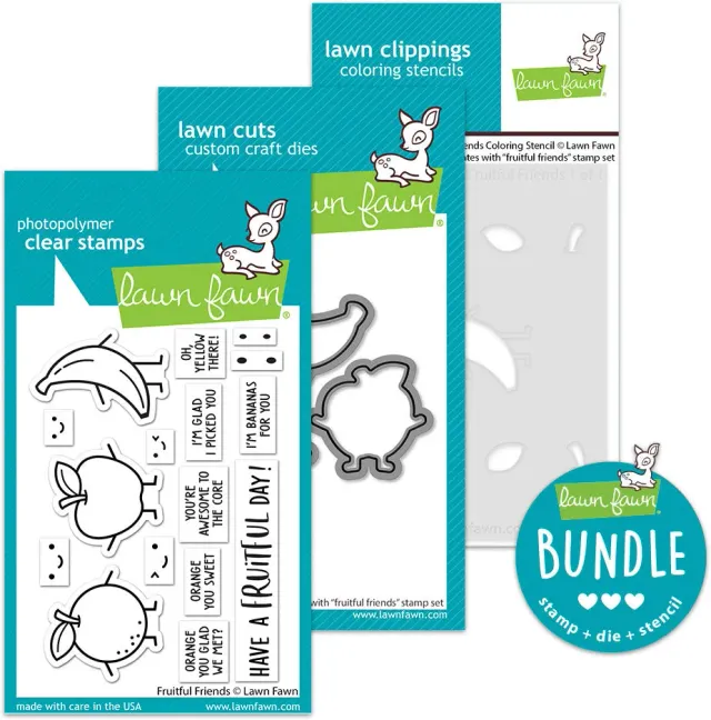 Lawn Fawn Fruitful Friends Bundle Stempel Stanzen Schablone