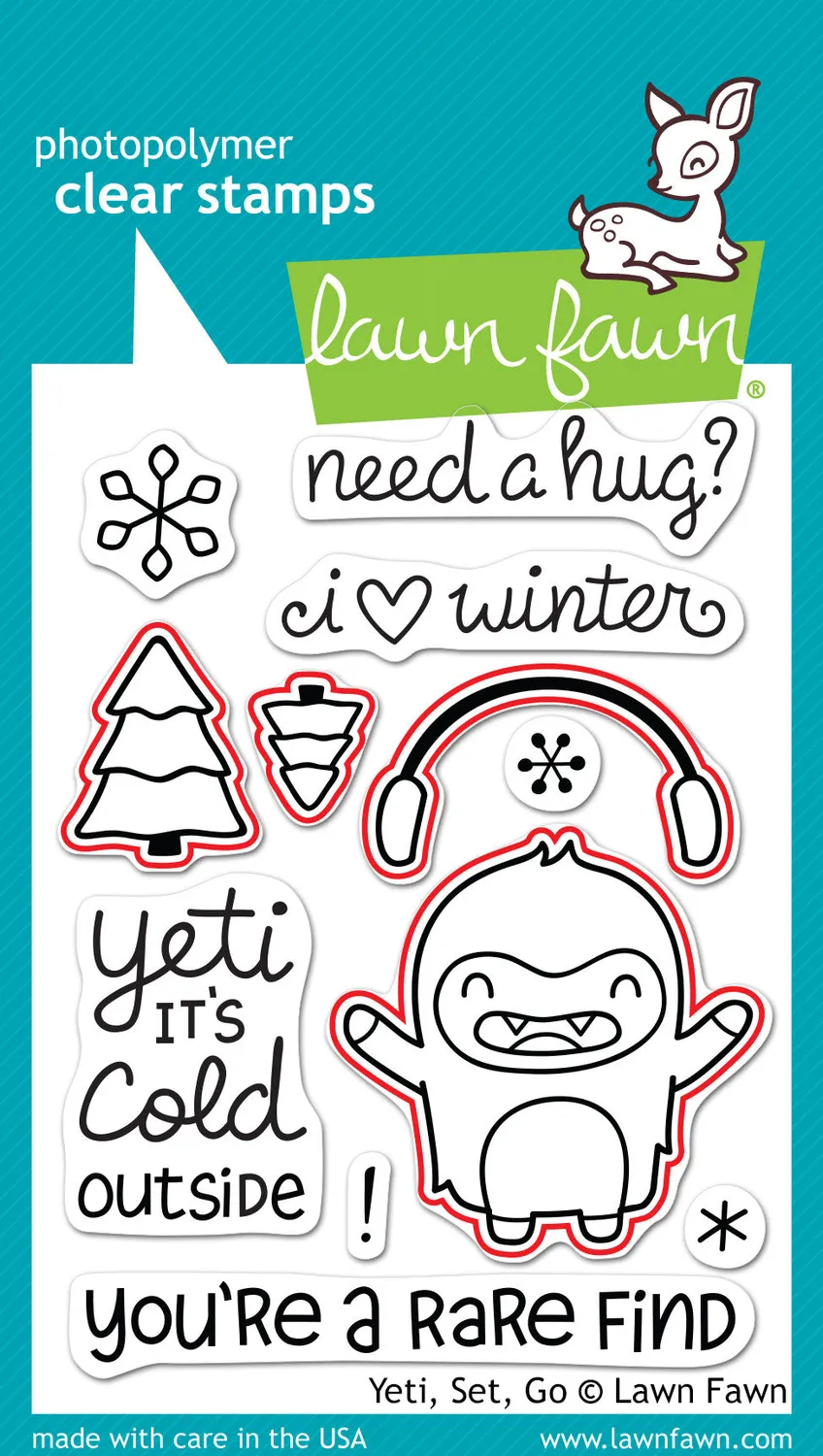 Lawn Fawn Yeti Set Go Stanzschablonen LF780 Winter