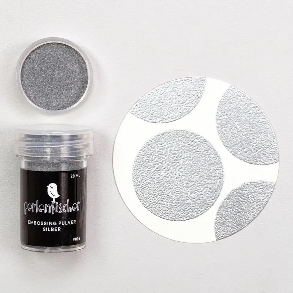 Perlenfischer Embossingpulver Stempelfarbe Silber 20 ml
