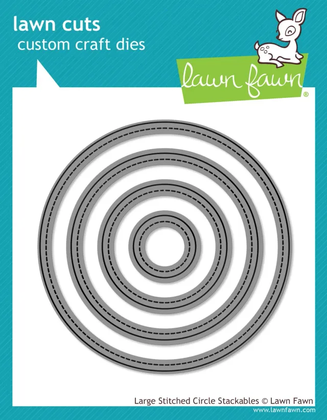 Lawn Fawn Large Stitched Circle Stackables Stanzen 4-teilig genäht