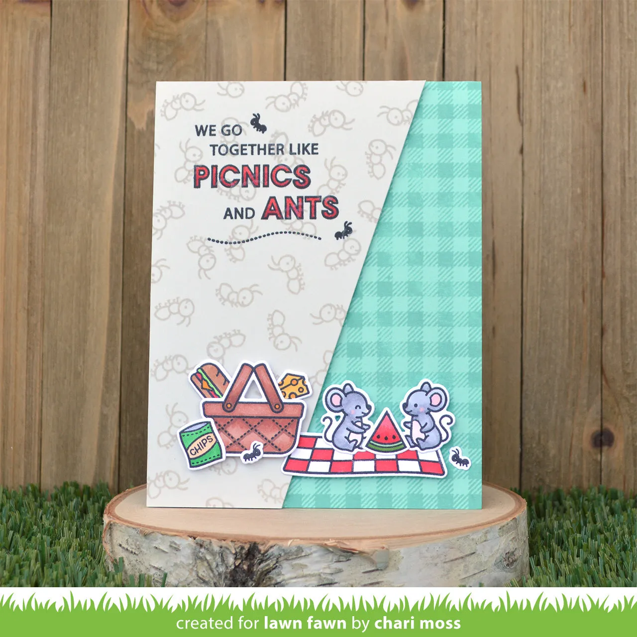 Lawn Fawn Crazy Antics Stempelset Picknick