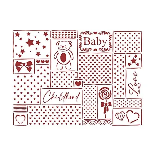 Stamperia DayDream KSD313 Schablone 20x15 Patchwork