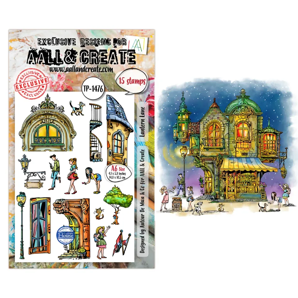AALL and Create TP-1476 Lantern Lane Stempelset A6 klar 15-teilig