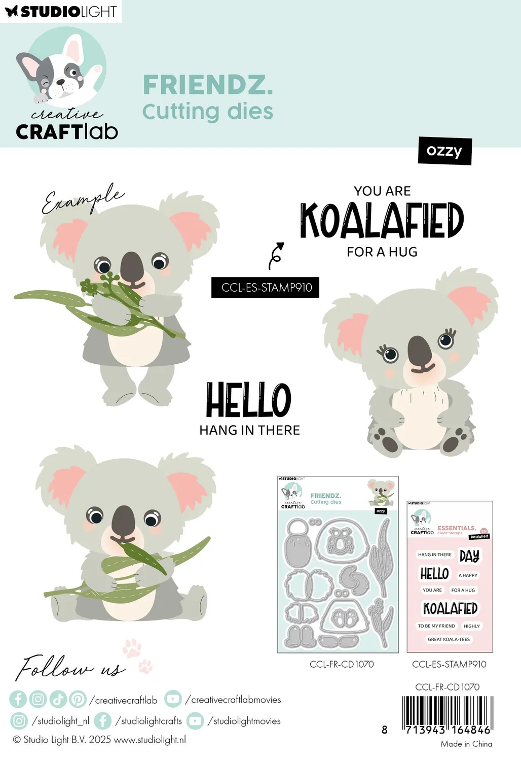 StudioLight Creative Craftlab Friendz Ozzy Stanzschablone