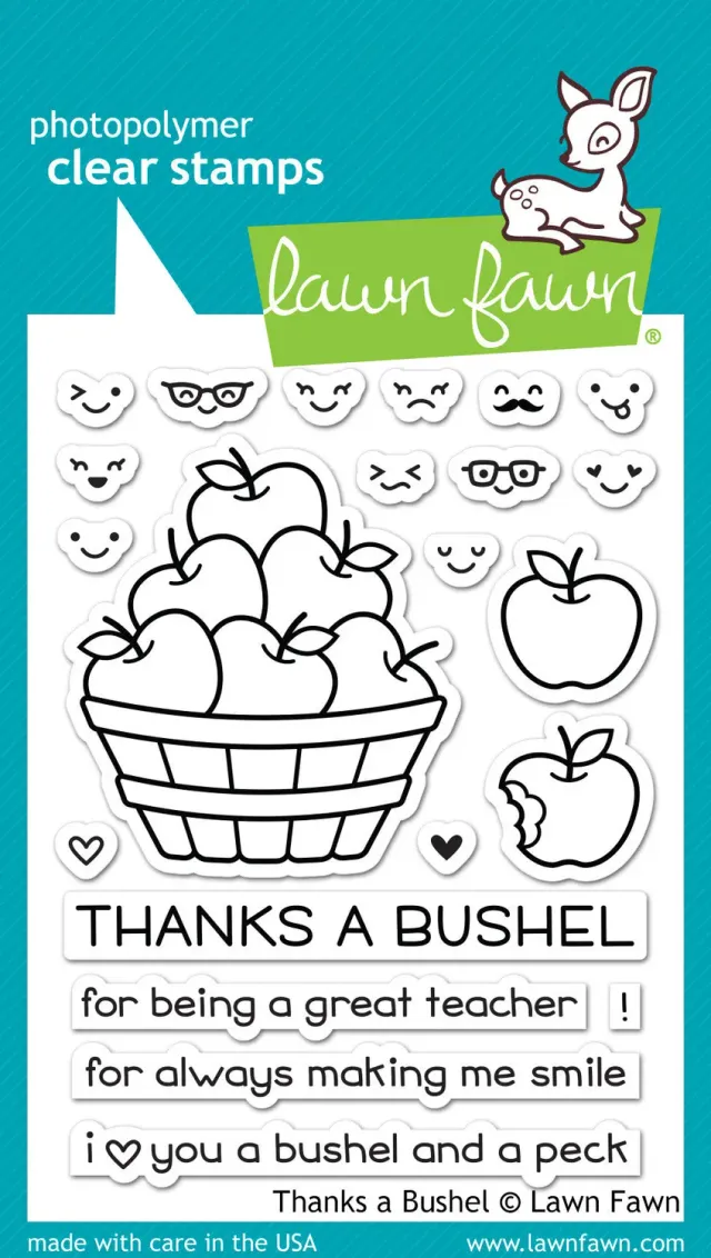 Lawn Fawn Thanks a Bushel Clear Stamps Apfelmotiv