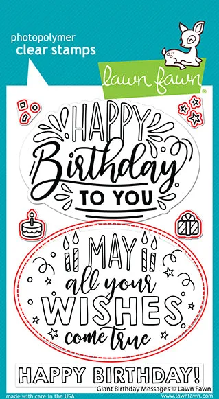 Lawn Fawn Lawn Cuts Giant Birthday Messages Stanzen Schrift
