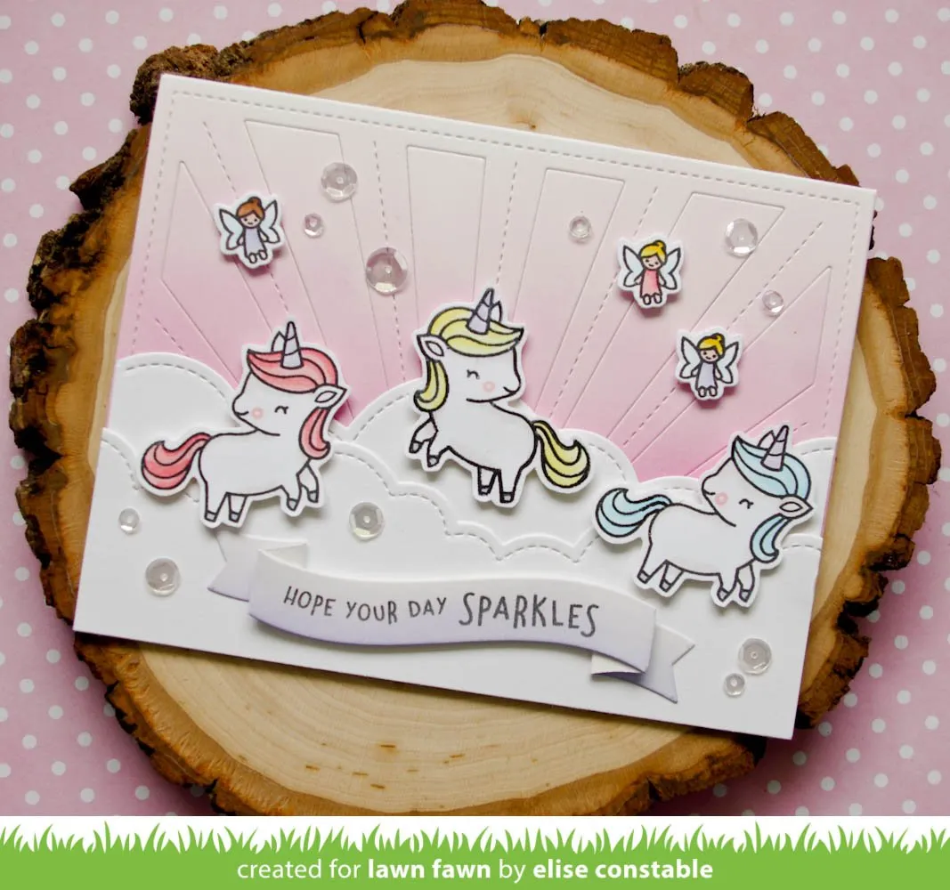 Lawn Fawn A Little Sparkle Stempel Einhorn