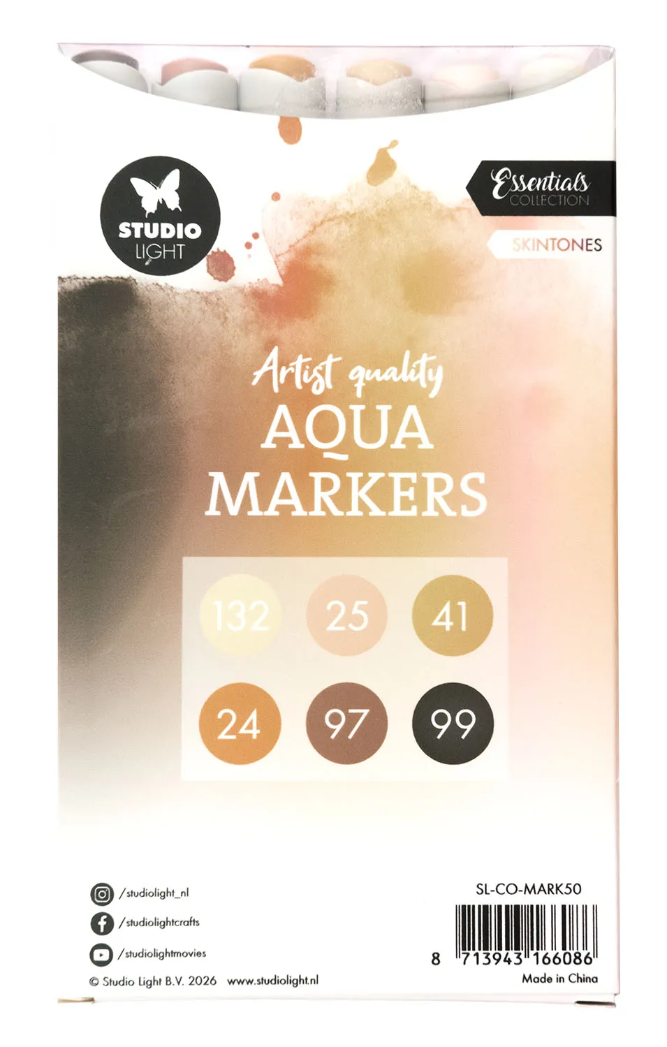 StudioLight Essentials Skintones Aqua Marker 6er Hauttöne