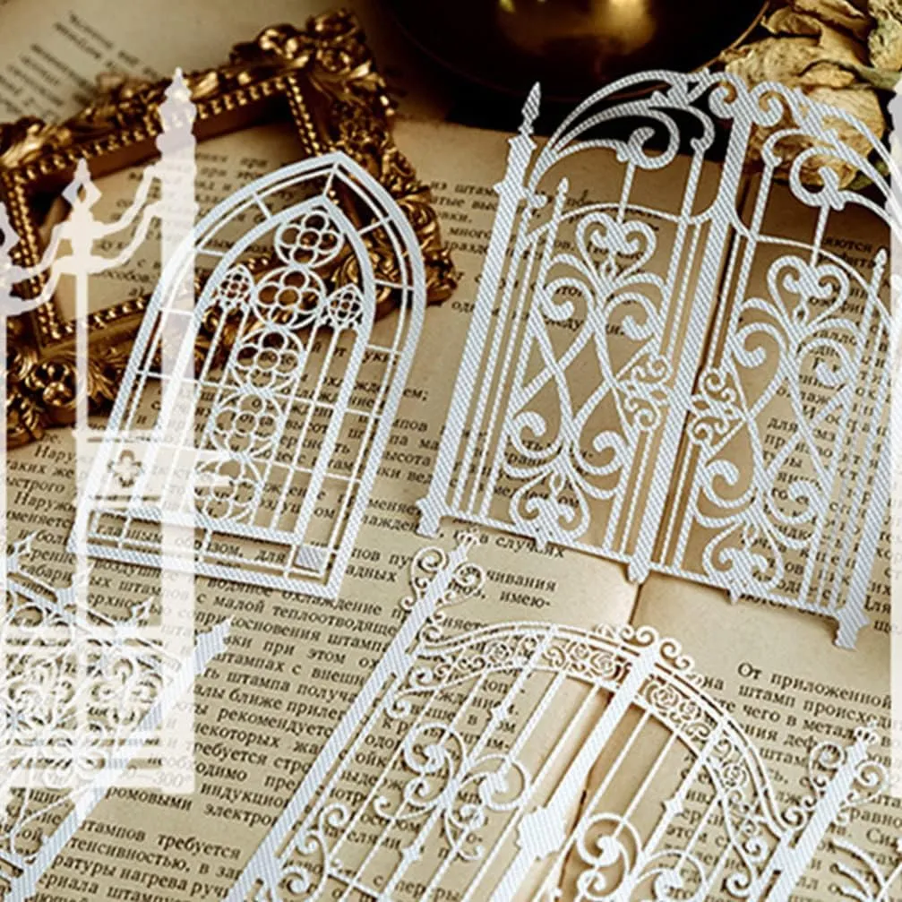 Ieebee Hollow Lace Deko Papier 10 Stück Garden Door