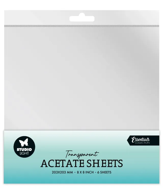 StudioLight Essentials Acetatfolie transparent 203x203mm 6 Blatt
