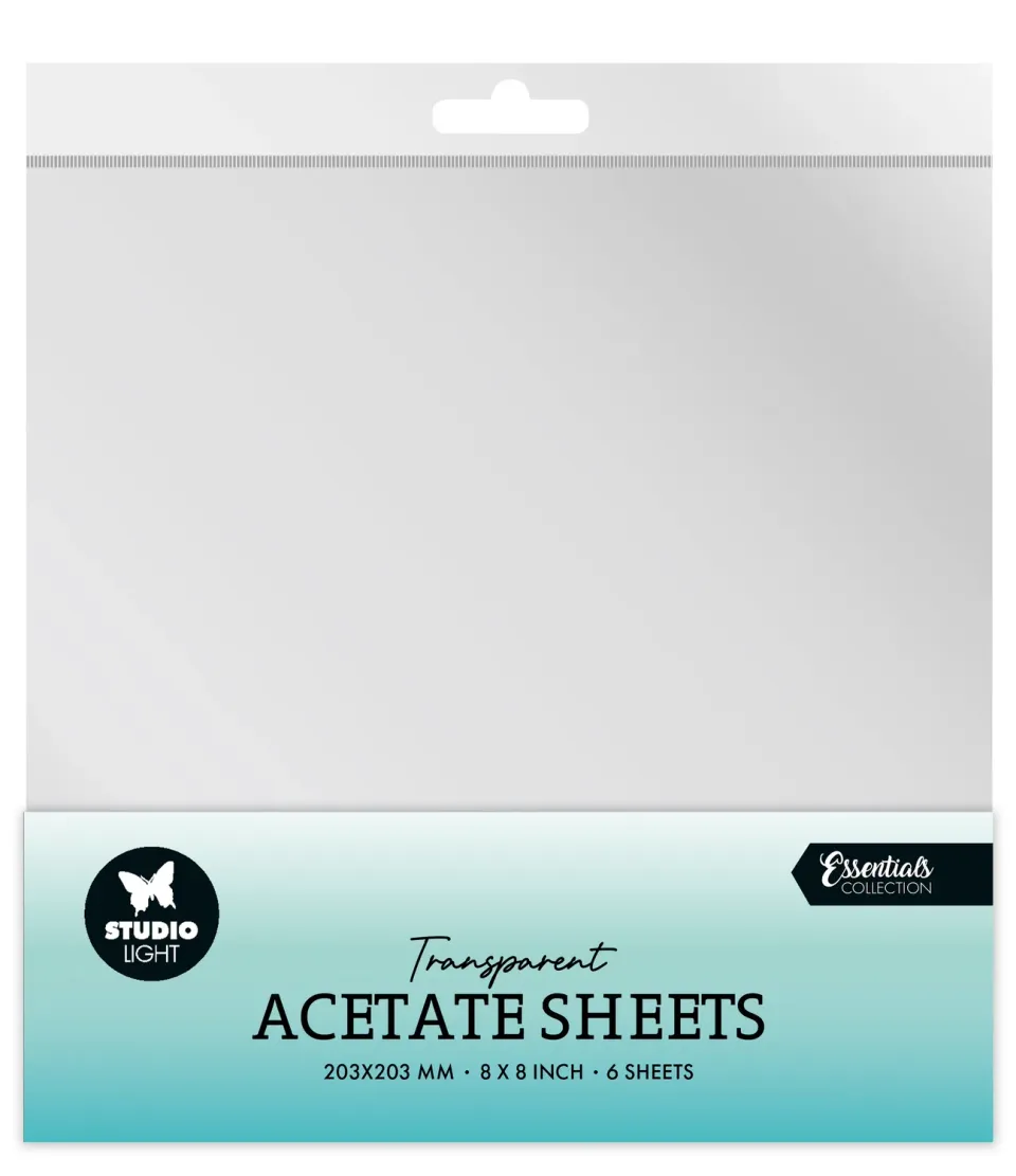 StudioLight Essentials Acetatfolie transparent 203x203mm 6 Blatt