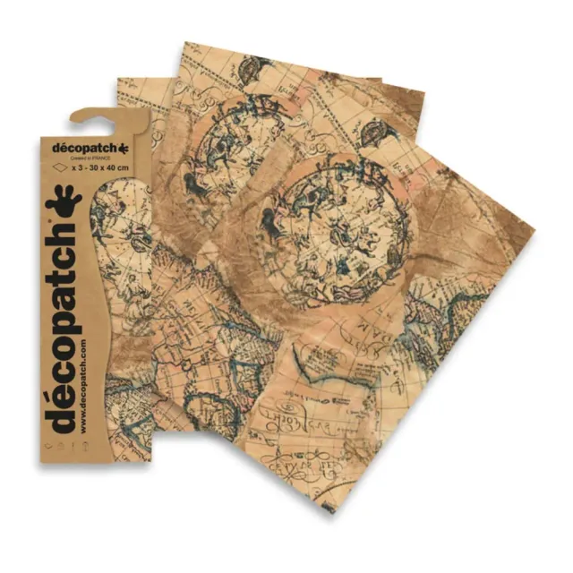 décopatch C806C Papier No.806 30x40cm 3 Bögen