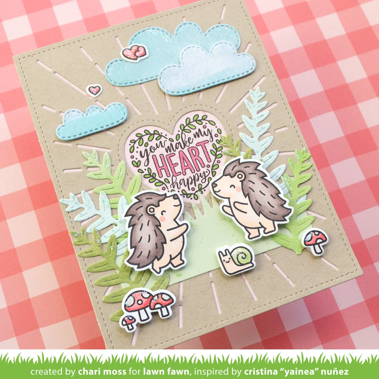 Lawn Fawn Magic Heart Messages LF3305 Stempelset Herz