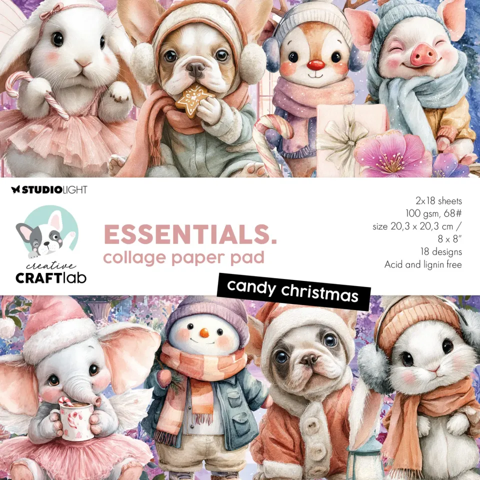StudioLight Creative Craftlab Collagepapier Candy Christmas 36 Blatt