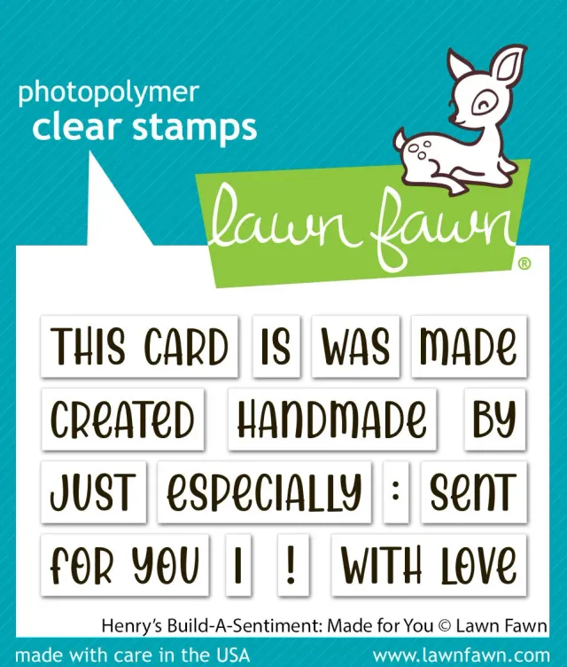 Lawn Fawn Henry's Build-a-Sentiment Made for You Stempel