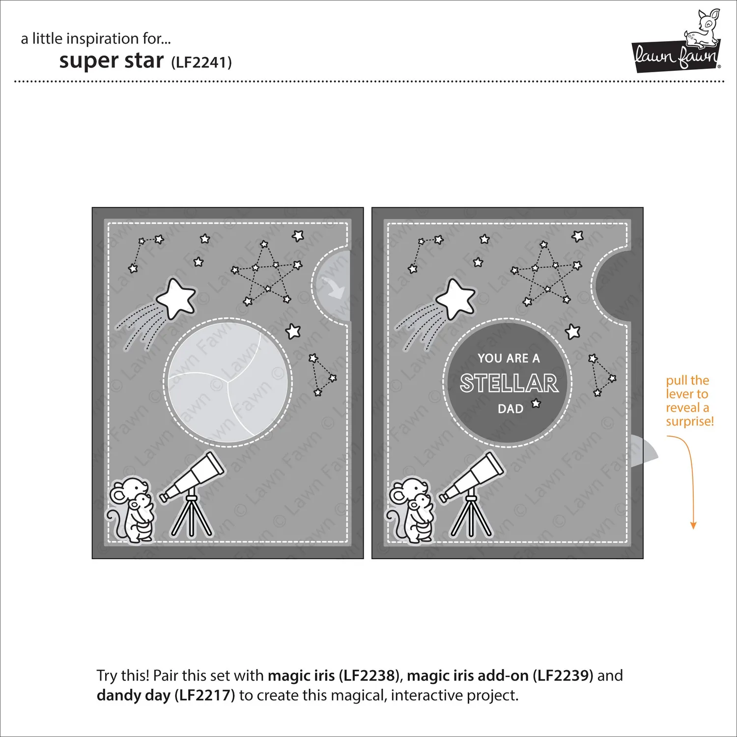 Lawn Fawn Super Star Clear Stamps Stempelset Stern