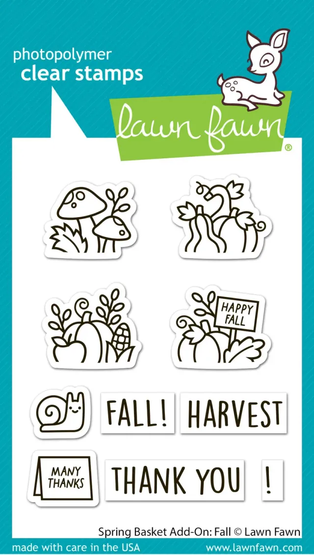 Lawn Fawn Spring Basket Fall LF3851 Stempelset Herbst