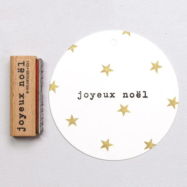 Perlenfischer Joyeux Noël Stempel Textstempel 5x40 mm französisch