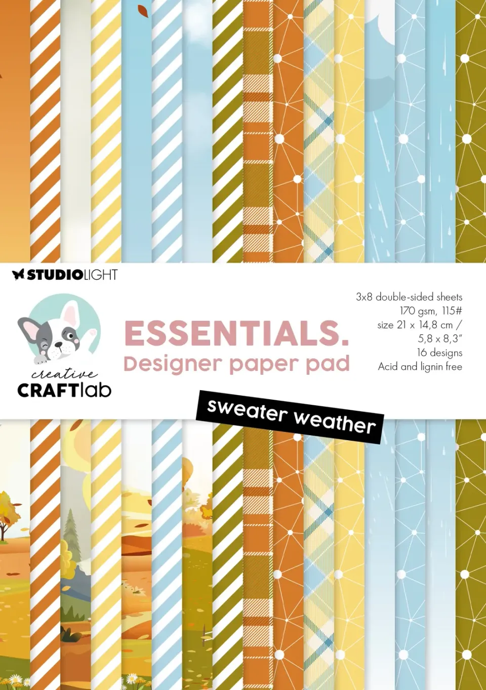 Creative Craftlab Essentials Sweater Weather Paper Pad A5 24 Blatt