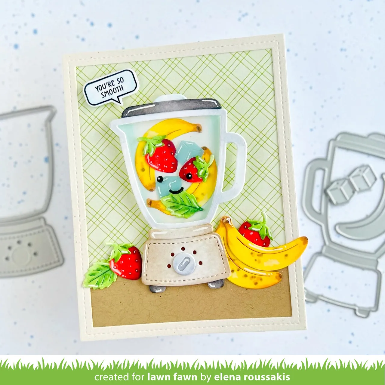 Lawn Fawn Lawn Cuts Build-A-Drink Blender Stanzen Smoothie