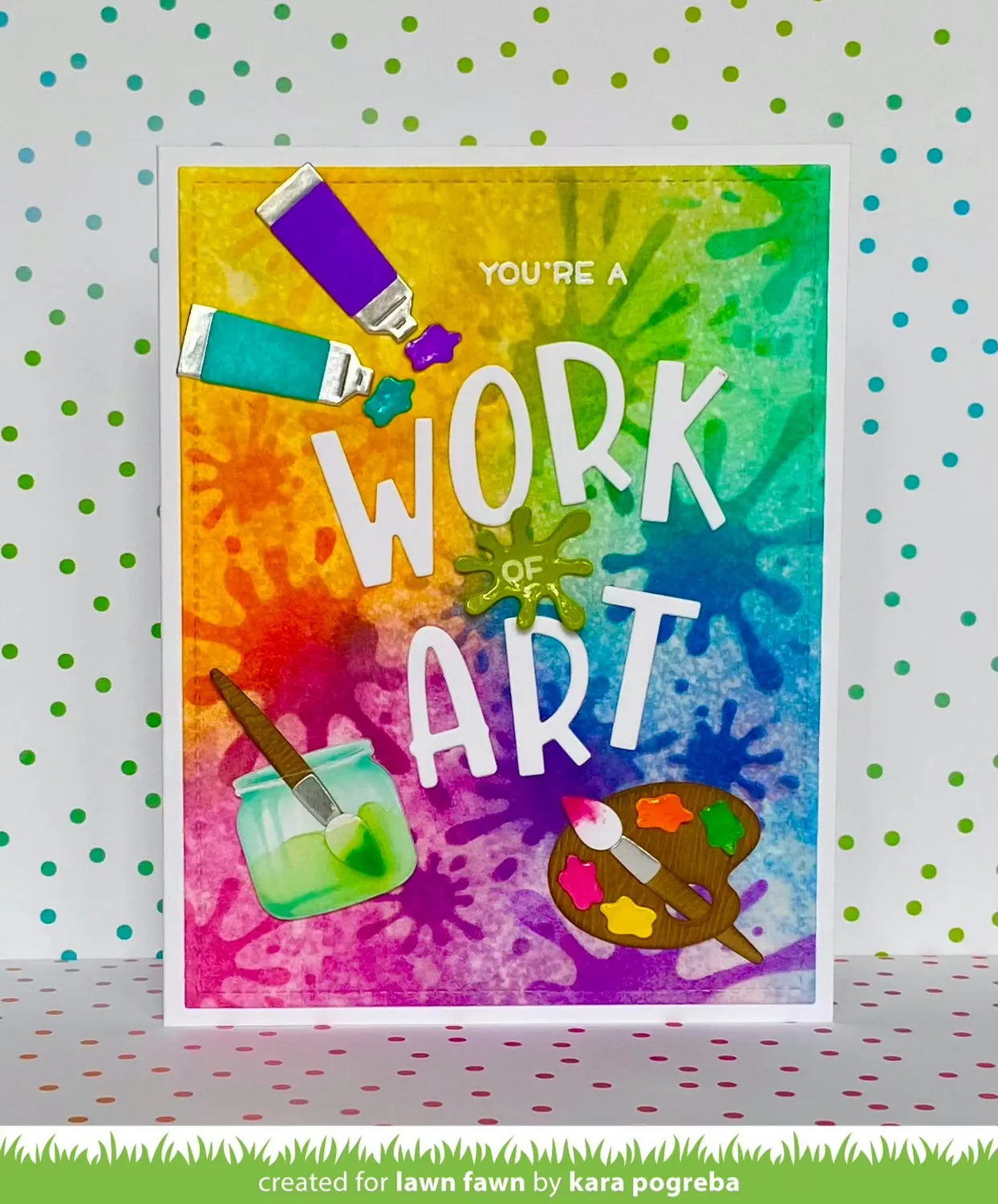 Lawn Fawn Paint Splatter Background LF2895 Schablone 15x15