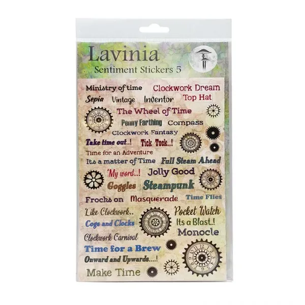 Lavinia-Stamps Sentiment Stickers 5 Sprüche englisch