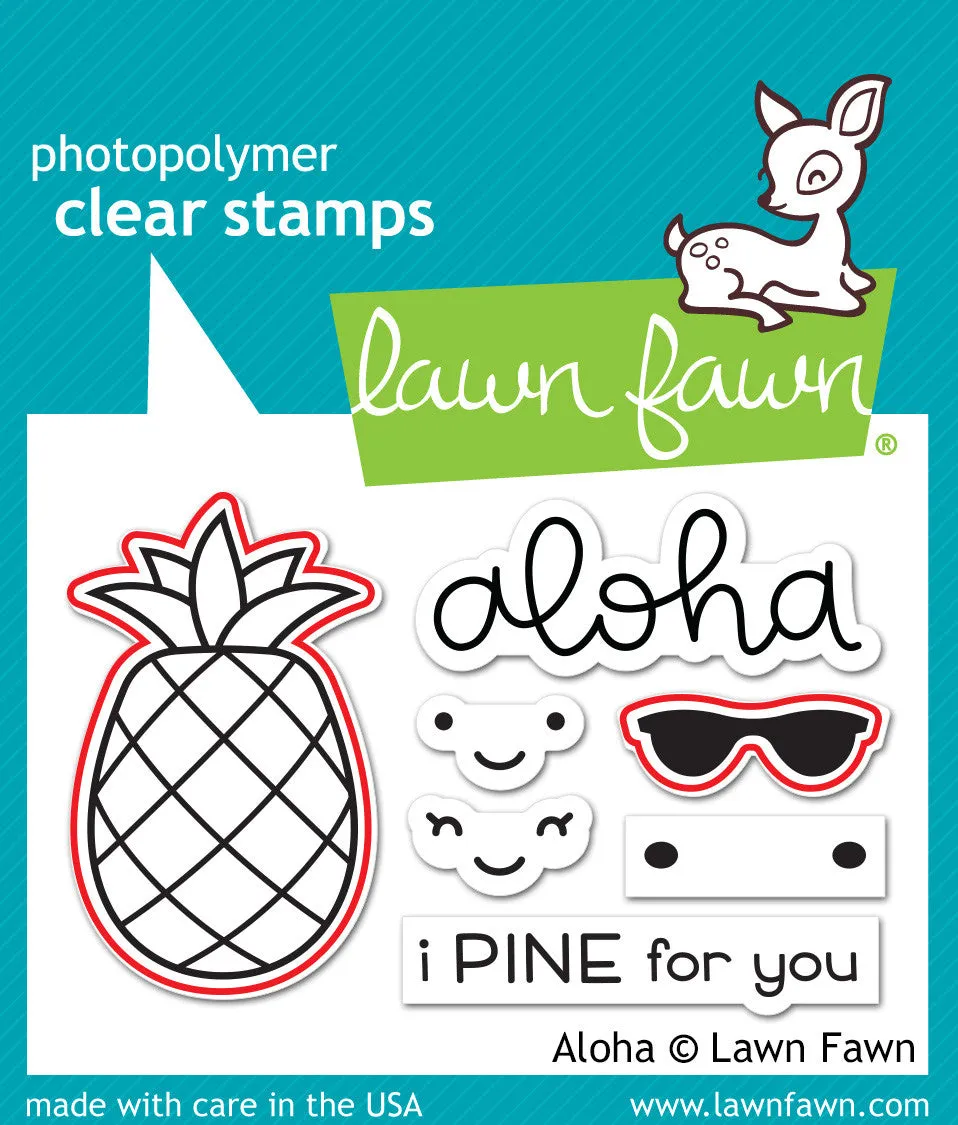 Lawn Fawn Aloha LF1418 Stanzschablonen Ananas Sommer
