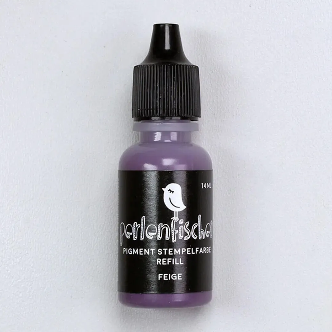 Perlenfischer Pigment Stempelfarbe Refill Feige 14 ml violett