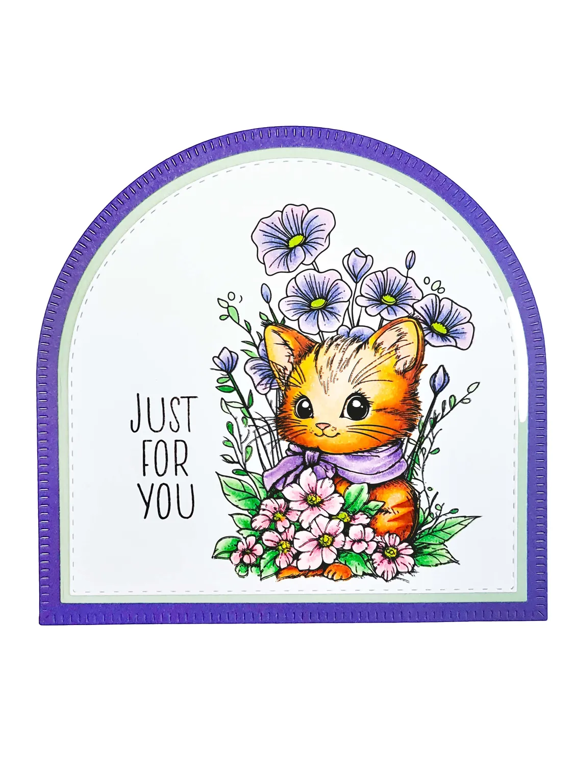 StudioLight Essentials Floral Cat Clear Stamp