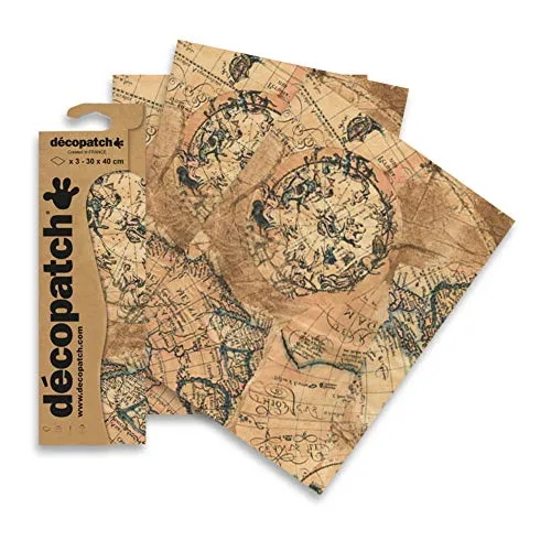 décopatch C806C Papier No.806 30x40cm 3 Bögen
